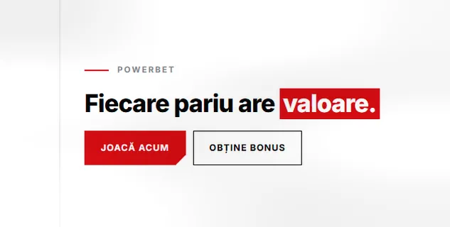 PowerBet — Bonus de 200% până la lei 1.200 SAU 150 rotiri gratuite (1 leu/rotire) la prima depunere, alternativ pachet SPINS50: depune lei 50 cu codul SPINS50 pentru 100 rotiri gratuite (25x pariere, max lei 1.000)
